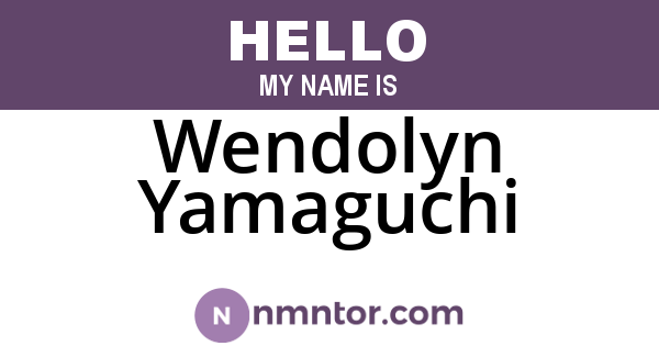 Wendolyn Yamaguchi