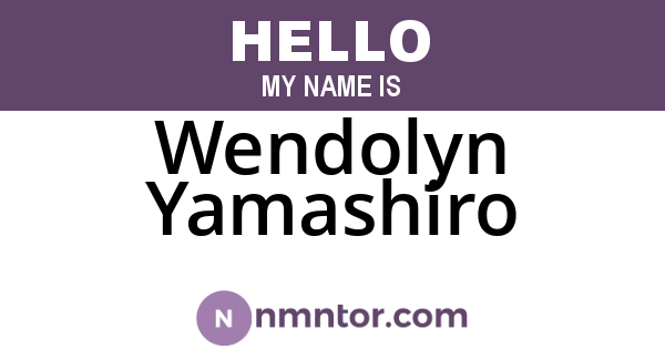 Wendolyn Yamashiro