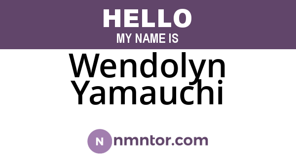 Wendolyn Yamauchi