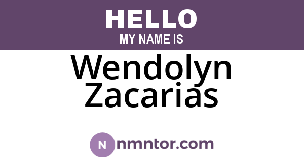 Wendolyn Zacarias