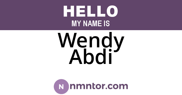 Wendy Abdi