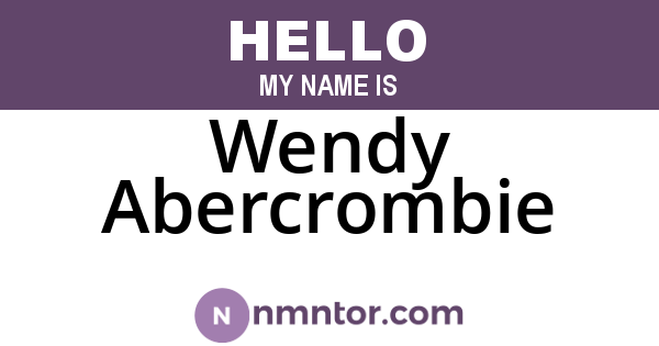 Wendy Abercrombie