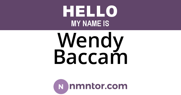 Wendy Baccam