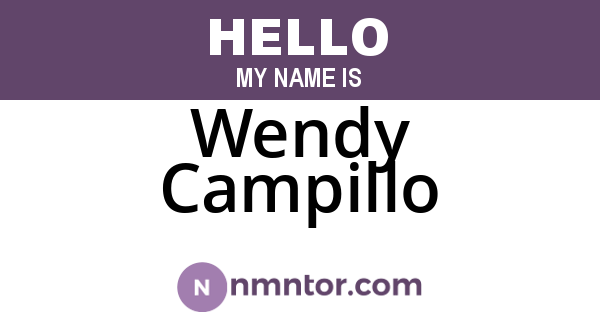 Wendy Campillo