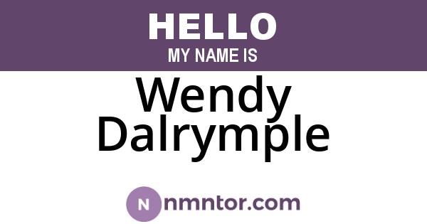 Wendy Dalrymple