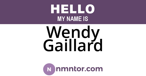 Wendy Gaillard
