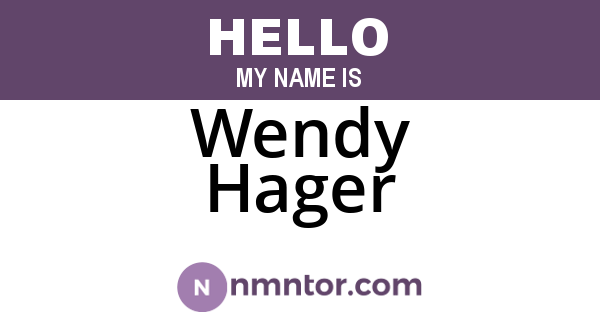 Wendy Hager