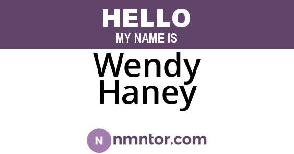 Wendy Haney