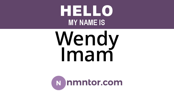 Wendy Imam