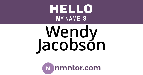 Wendy Jacobson