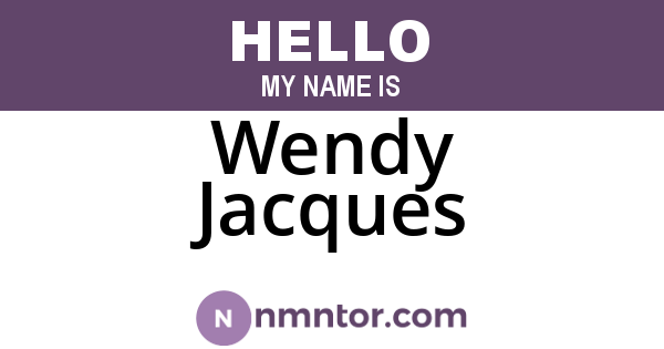 Wendy Jacques