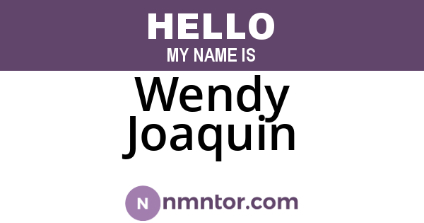 Wendy Joaquin