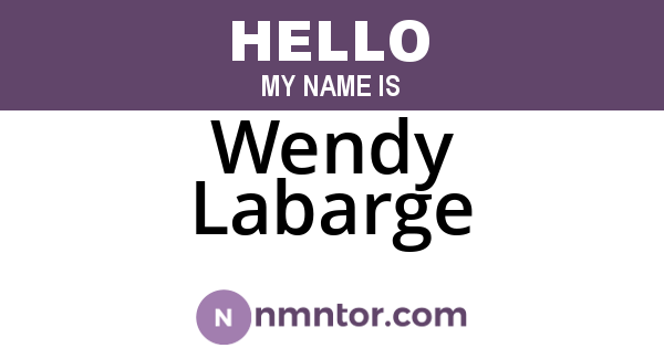 Wendy Labarge
