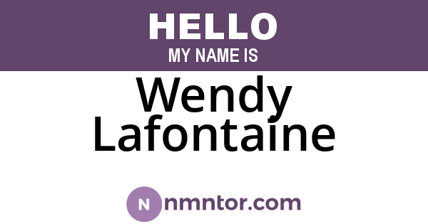 Wendy Lafontaine