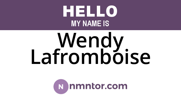 Wendy Lafromboise