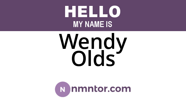 Wendy Olds