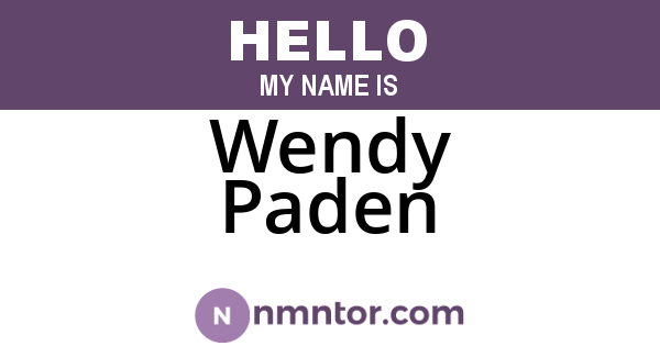 Wendy Paden