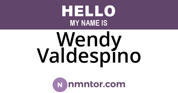Wendy Valdespino