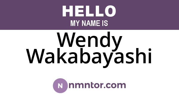 Wendy Wakabayashi