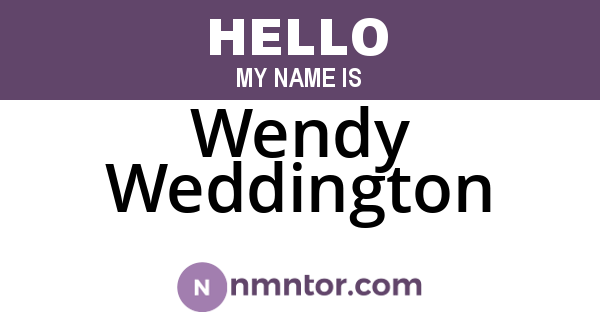 Wendy Weddington