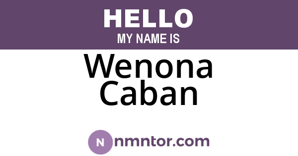 Wenona Caban