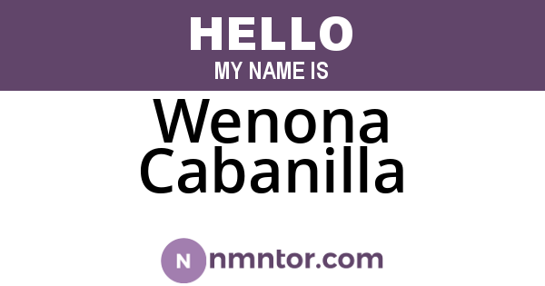 Wenona Cabanilla