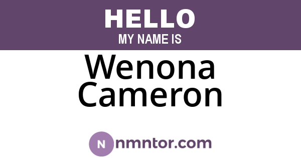Wenona Cameron