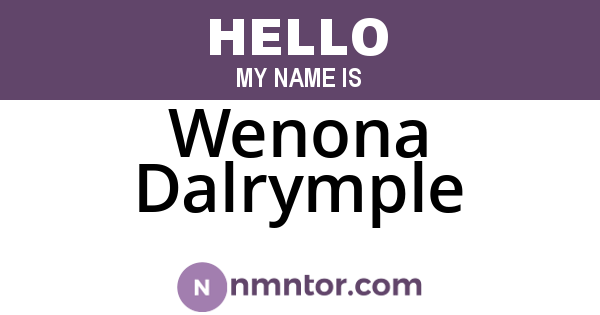 Wenona Dalrymple