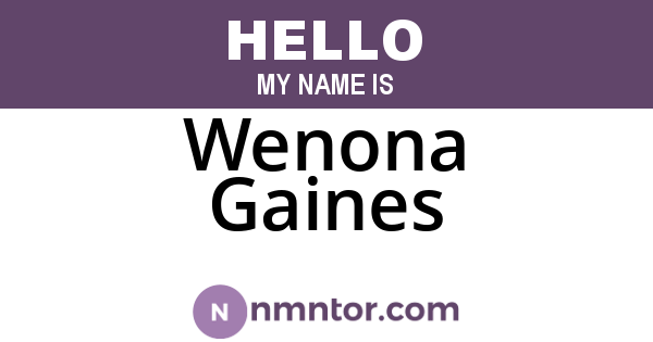 Wenona Gaines