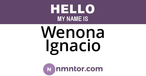 Wenona Ignacio