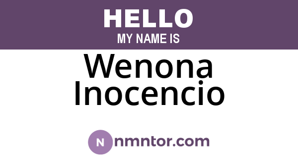 Wenona Inocencio
