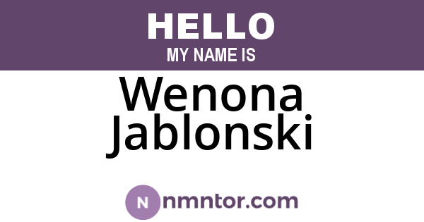 Wenona Jablonski