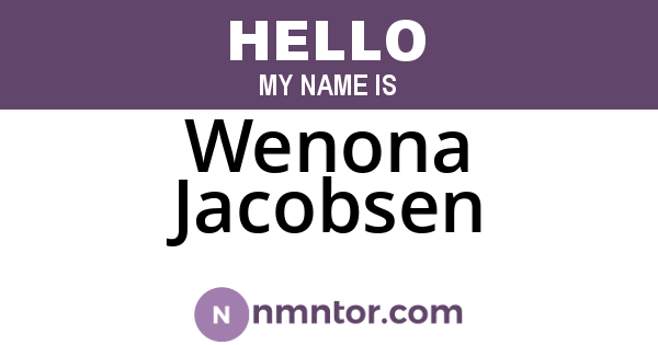 Wenona Jacobsen