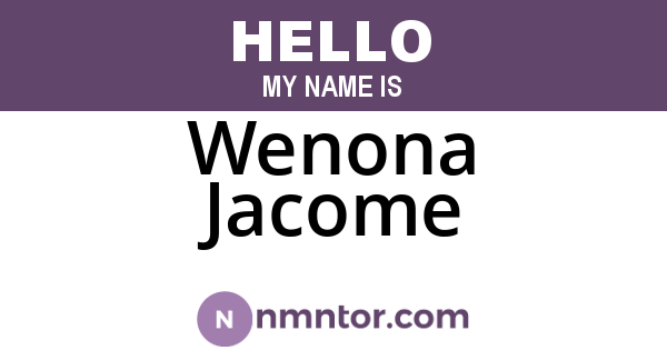 Wenona Jacome