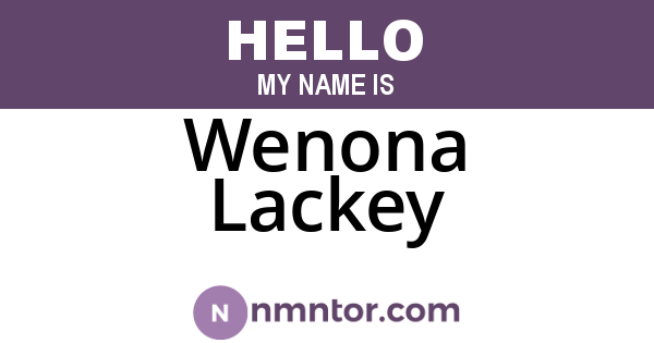 Wenona Lackey