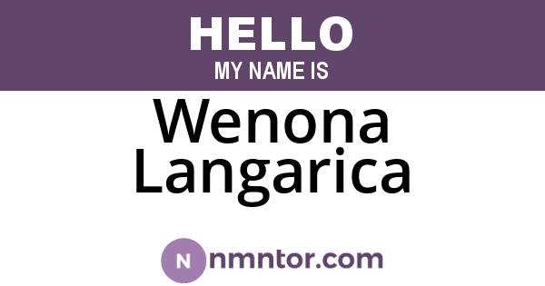 Wenona Langarica