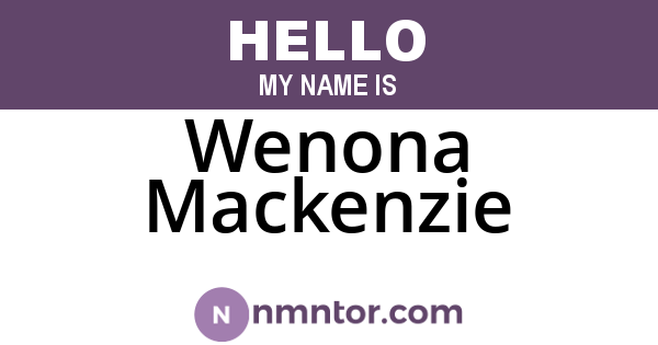 Wenona Mackenzie