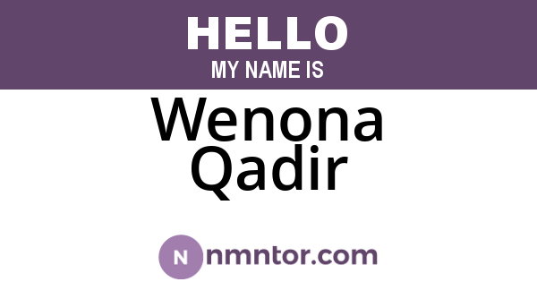 Wenona Qadir