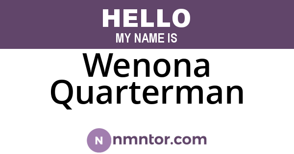 Wenona Quarterman