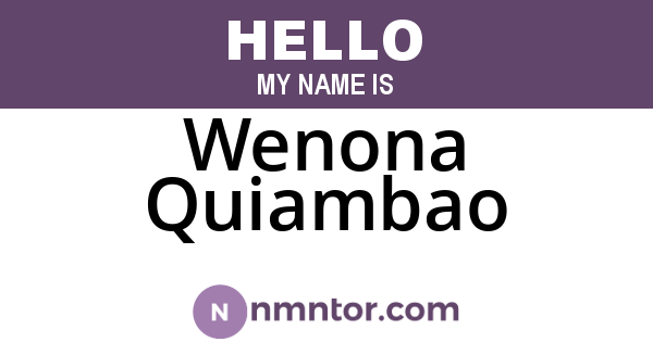 Wenona Quiambao