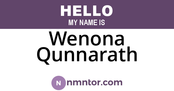 Wenona Qunnarath