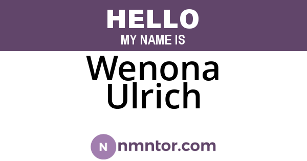 Wenona Ulrich