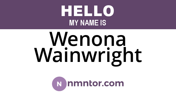 Wenona Wainwright