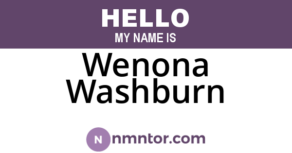 Wenona Washburn