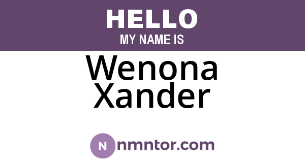 Wenona Xander
