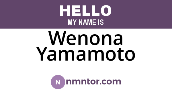 Wenona Yamamoto