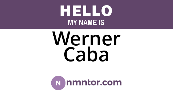 Werner Caba
