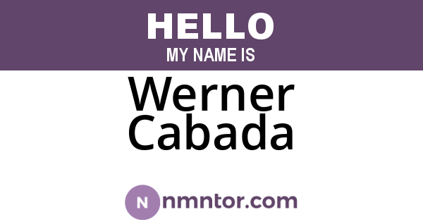 Werner Cabada