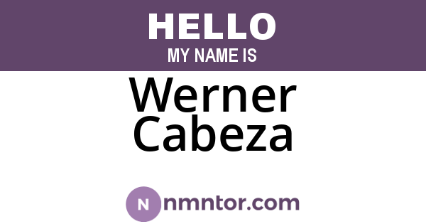 Werner Cabeza