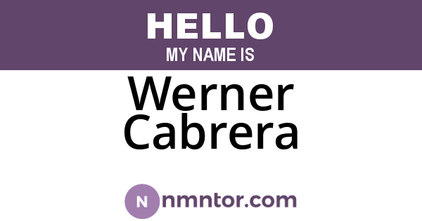 Werner Cabrera